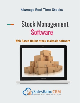 SalesBabu Stock Management Software: Manage Real Time Stocks