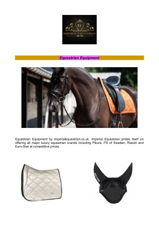 Equestrian Equipment