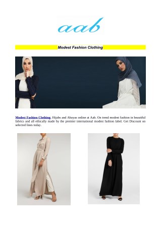 Modest Fashion Clothing