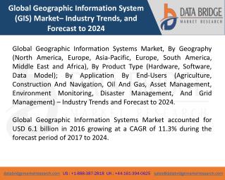 Global Geographic Information System (GIS) Market â€“ Industry Trends and Forecast to 2024