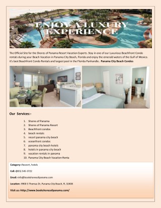 Panama Resort - Panama City Beach Vacation Rentals and Book Oceanfront condos.