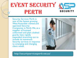Event security perth