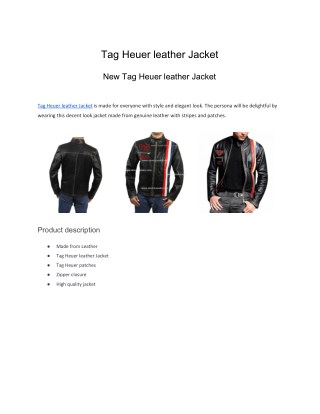 Tag Heuer leather Jacket