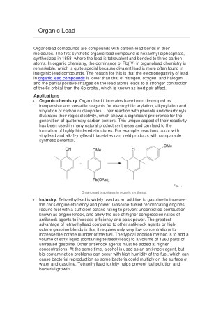 organic lead compounds