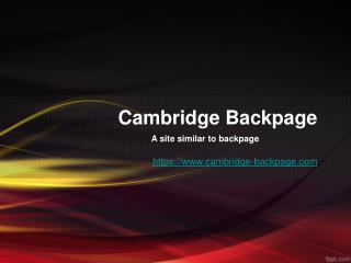 Cambridge backpage | sites like backpage | site similar to backpage | alternative to backpage