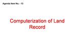 Computerization of Land Record