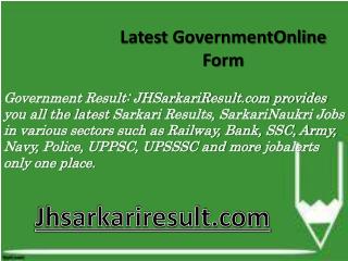 Latest GovernmentOnline Form