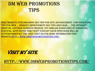 DM Web Promotions Tips