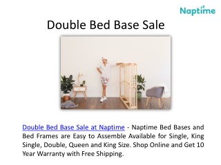 Double Bed Base For Sale at Naptime Australia