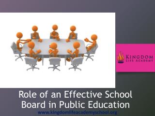 Role of an Effective School Board in Public Education