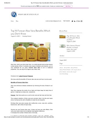 Top 16 Forever Aloe Vera Benefits Which you Don't Know
