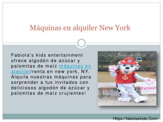 MÃ¡quinas en alquiler New York