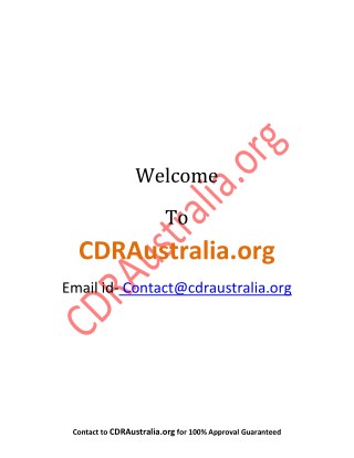 CDR Australia Sample Pdf