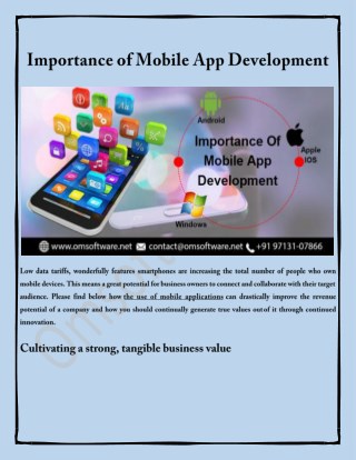 Importance Of Mobile App Development