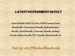 Latest Government Result