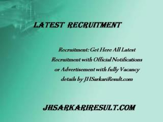 Latest Recruitment