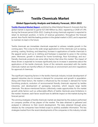 Textile Chemical Market