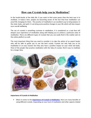 How can Crystals help you in Meditation - Karma Healper