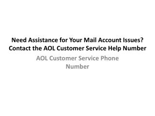 Contact the AOL Customer Service Help Number