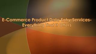 Everything That You Should Know About E-Commerce Product Data Entry Services