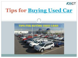 Tips for Buying Used Car