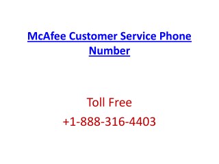 McAfee Tech Support Phone Number 1-888-316-4403