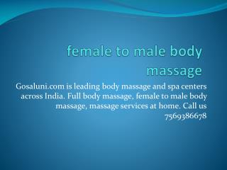 body massage centers in hyderabad | Body massage at Hyderabad | Gosaluni