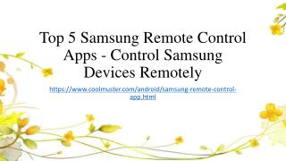 Top 5 Samsung Remote Control Apps - Control Samsung Devices Remotely