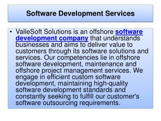 Software Development Services Company - Software Consulting Services Company