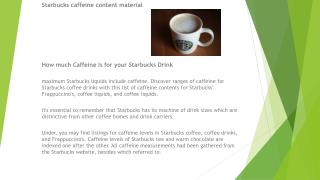 Starbucks Caffeine Content