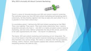 Why SEO Is Actually All About Content Marketing