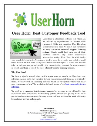 User Horn: Best Customer Feedback Tool