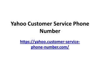 Yahoo Customer Service Phone Number - Free PDF