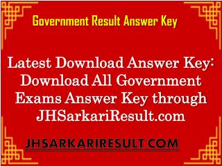 Government Result Answer Key