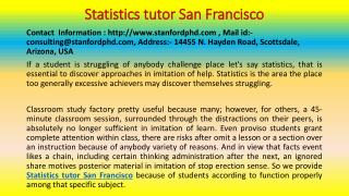 Those Keys to Building a Successful Statistics tutor San Francisco