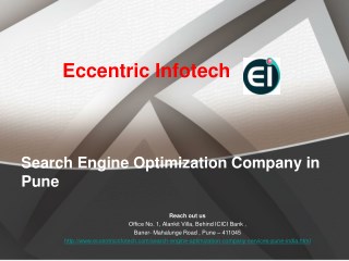Search Engine Optimization Company, SEO Service Provider in India - Eccentric Infotech