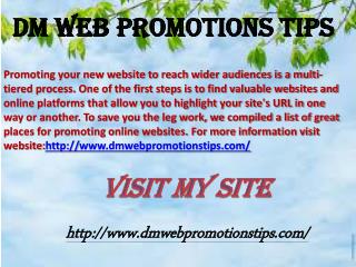 DM Web Promotions Tips