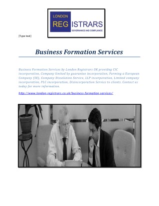 Business Formation Services