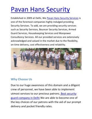 best security guard company in delhi