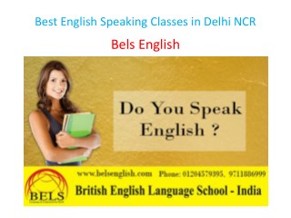 Best English Speaking Classes in Delhi NCR