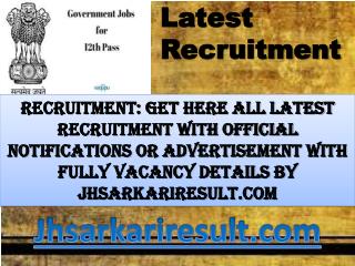 Latest recruitment