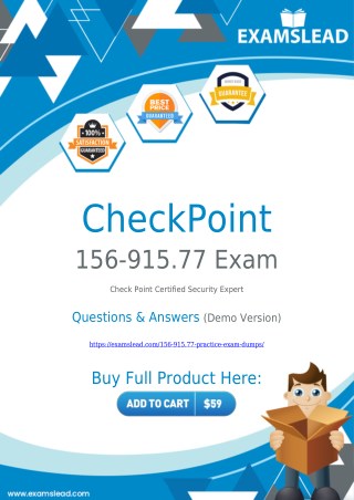 156-915.77 Exam Dumps - Pass your CheckPoint 156-915.77 Exam in First Attempt