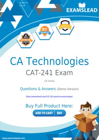 [2018] CAT-241 Dumps PDF - 100% Pass Guarantee