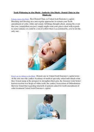 Teeth Whitening in Abu Dhabi - Smilerite Abu Dhabi - Dental Clinic in Abu Dhabi city