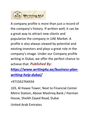 Business Plan Writing in Dubai