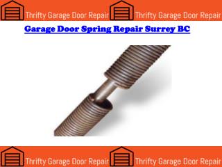Garage door spring repair surrey bc