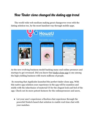 How Tinder clone changed the dating app trend - Appkodes