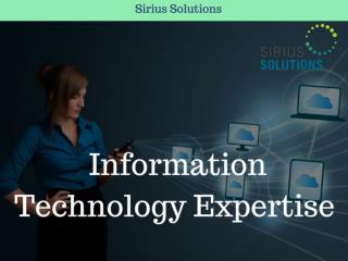 Practical Solution For Technology Functions | Sirius Solutions