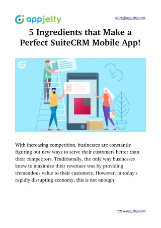 5 Ingredients that Make a Perfect SuiteCRM Mobile App!