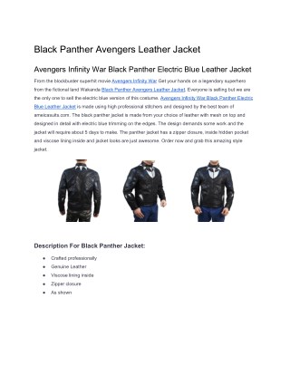 Black Panther Avengers Leather Jacket.pdf